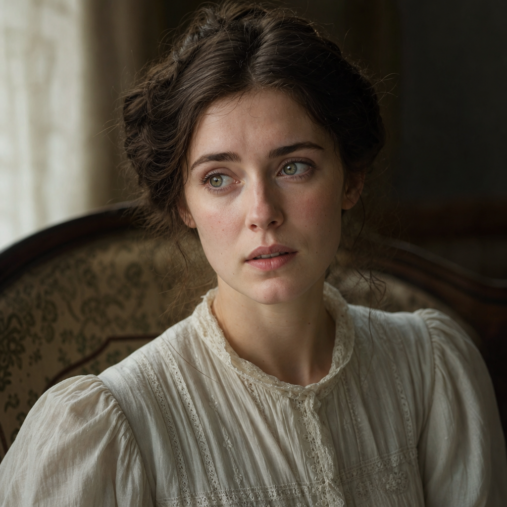 Portrait of Mina Murray (Mina Harker), a character in Dracula