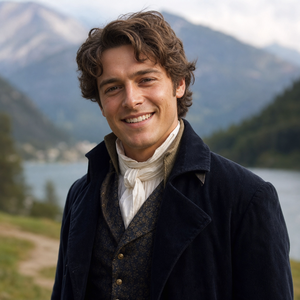 Portrait of Henry Clerval, a character in Frankenstein; or, The Modern Prometheus