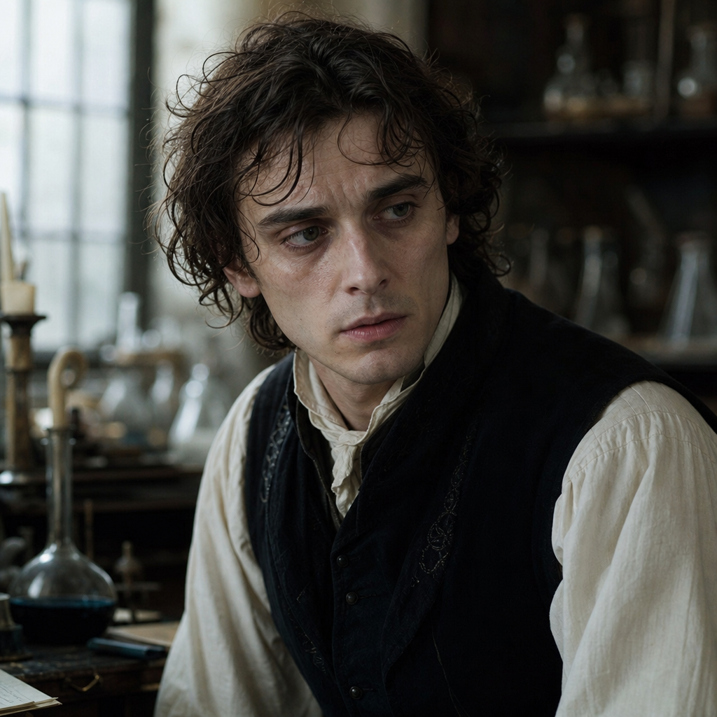 Portrait of Victor Frankenstein, a character in Frankenstein; or, The Modern Prometheus
