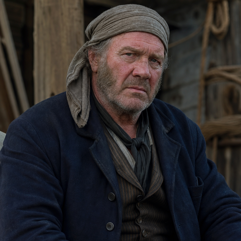 Portrait of Abel Magwitch (Mr. Provis), a character in Great Expectations