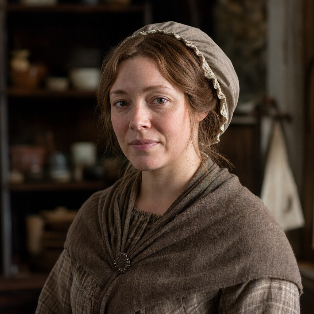 Portrait of Bessie Leaven, a character in Jane Eyre