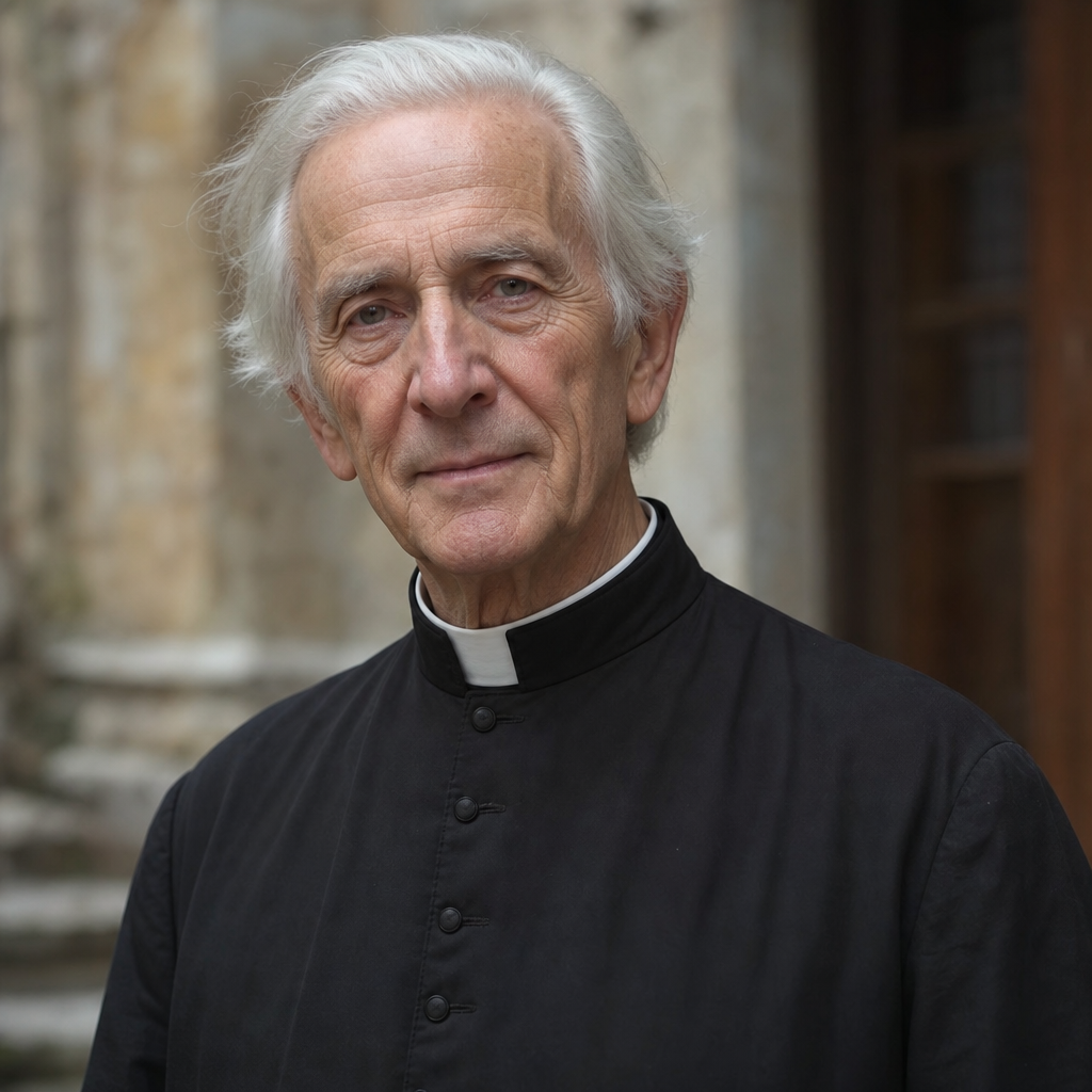 Portrait of Bishop Myriel, a character in Les Misérables