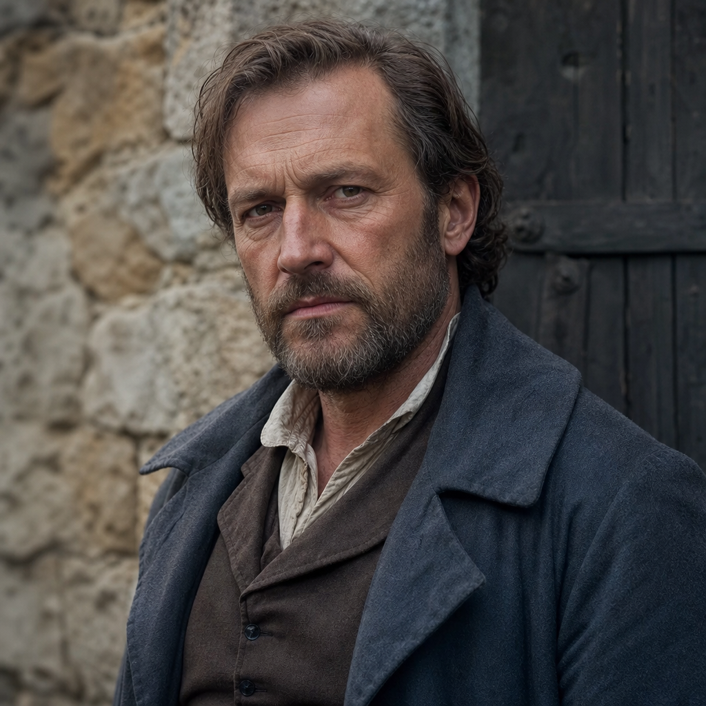 Portrait of Jean Valjean, a character in Les Misérables