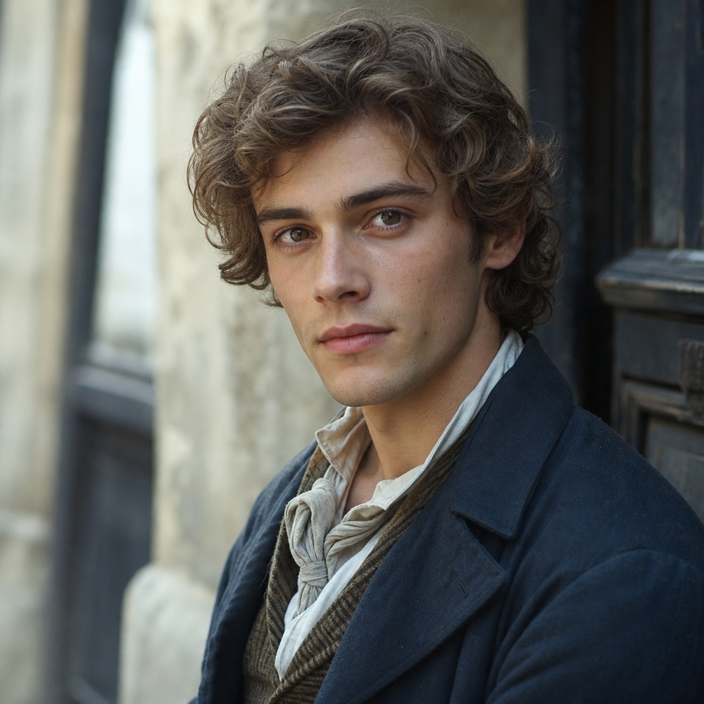 Portrait of Marius Pontmercy, a character in Les Misérables