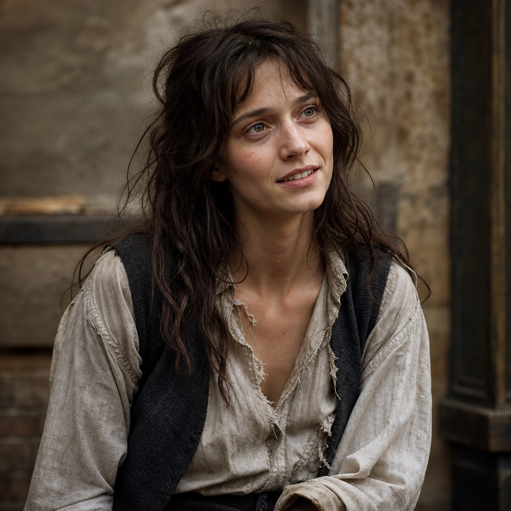 Portrait of Éponine, a character in Les Misérables