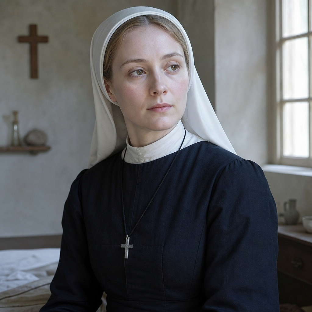 Portrait of Sister Simplice, a character in Les Misérables
