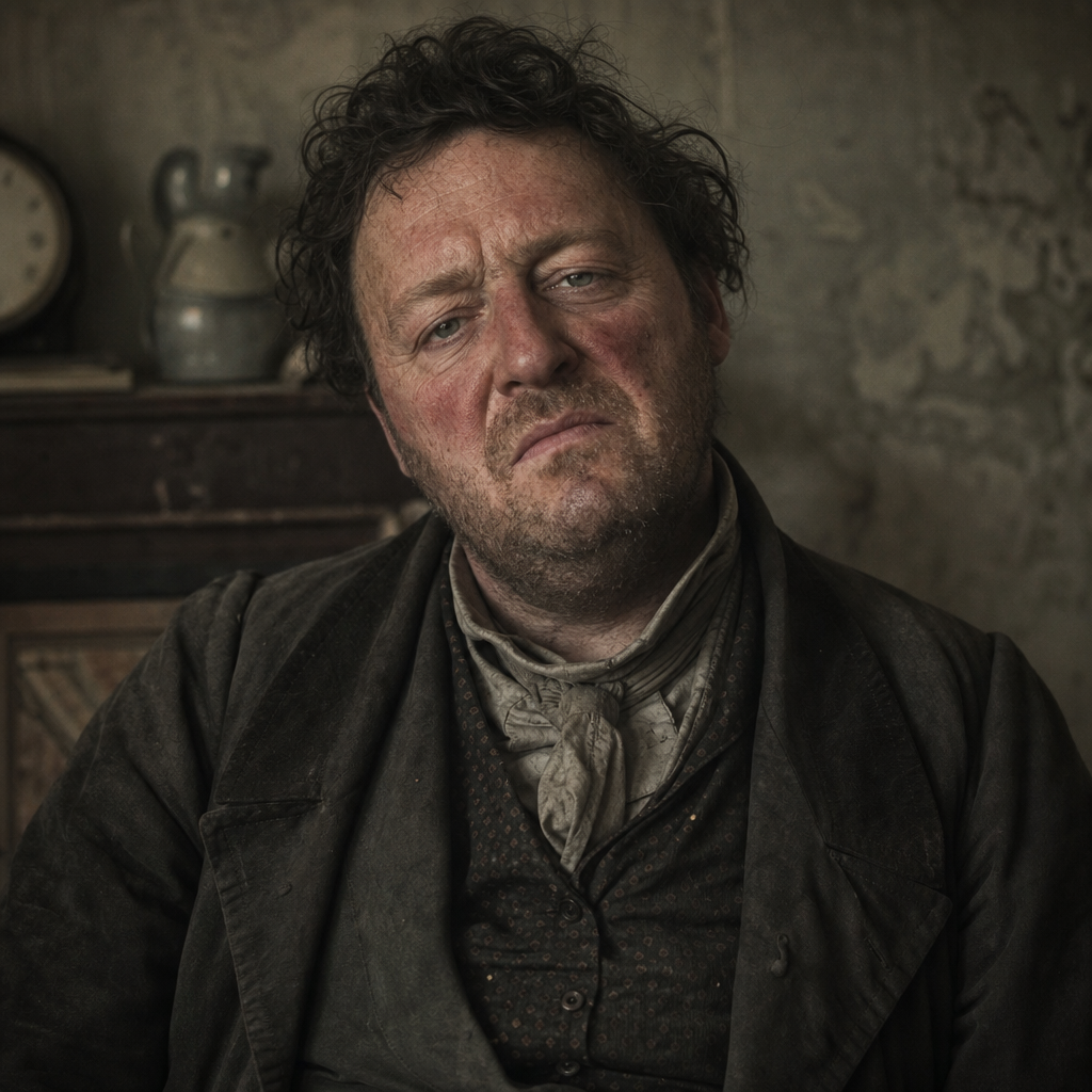 Portrait of John Raffles, a character in Middlemarch