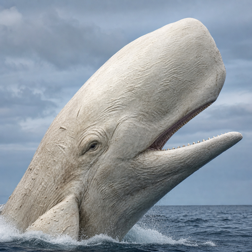 Portrait of Moby Dick, a character in Moby-Dick; or, The Whale