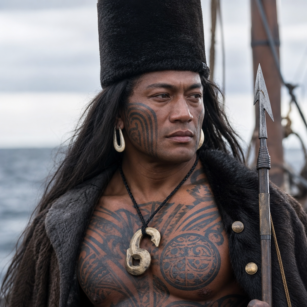 Portrait of Queequeg, a character in Moby-Dick; or, The Whale