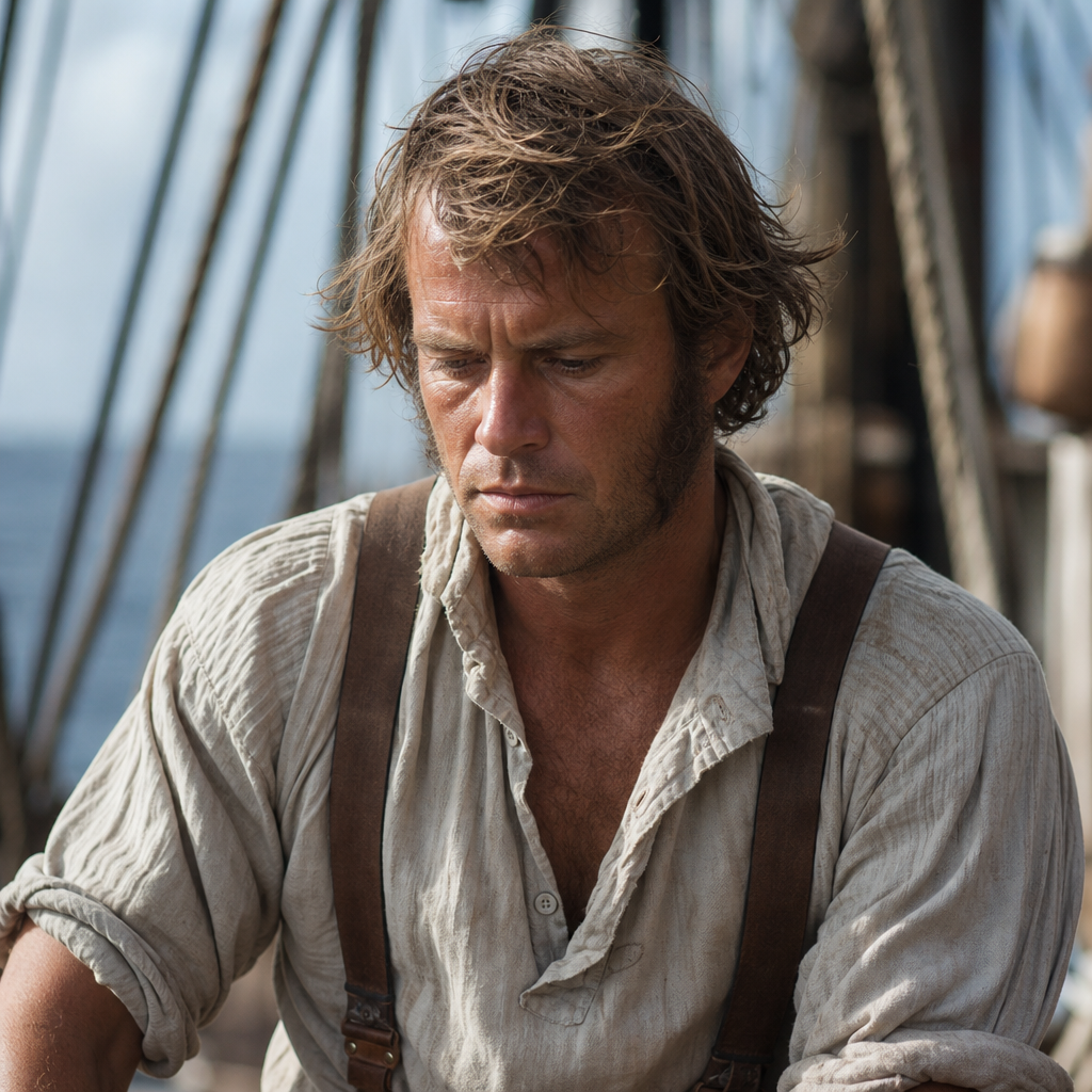 Portrait of Starbuck, a character in Moby-Dick; or, The Whale