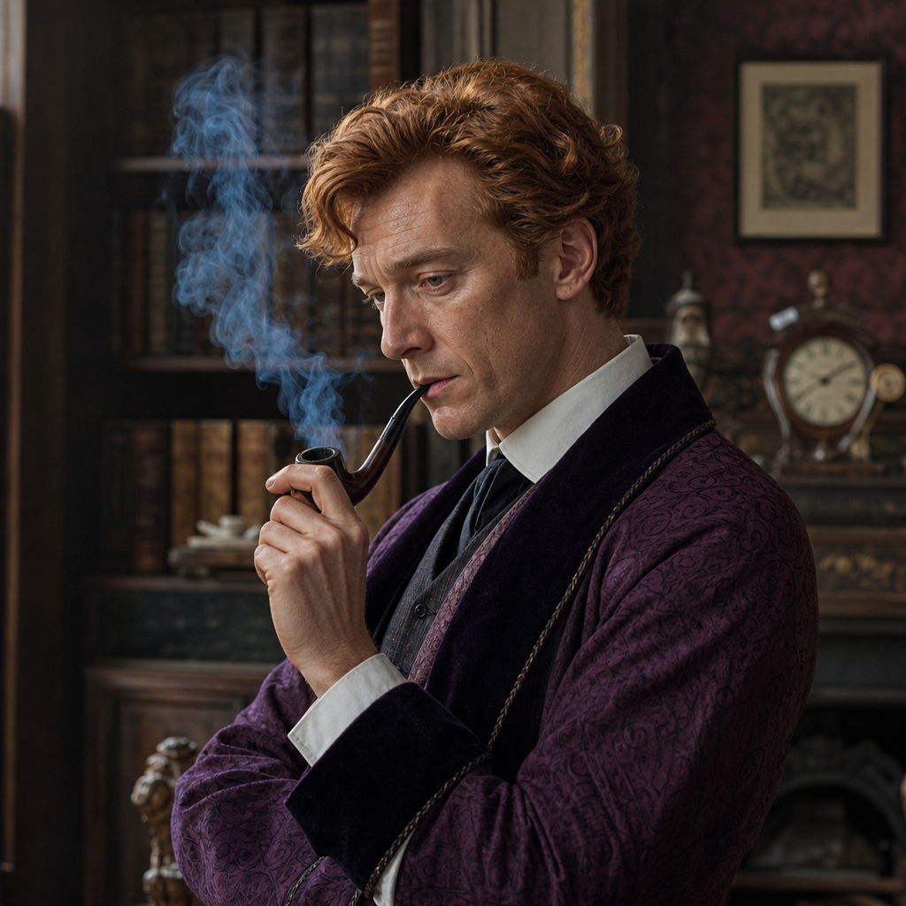 Portrait of Sherlock Holmes, a character in The Adventures of Sherlock Holmes