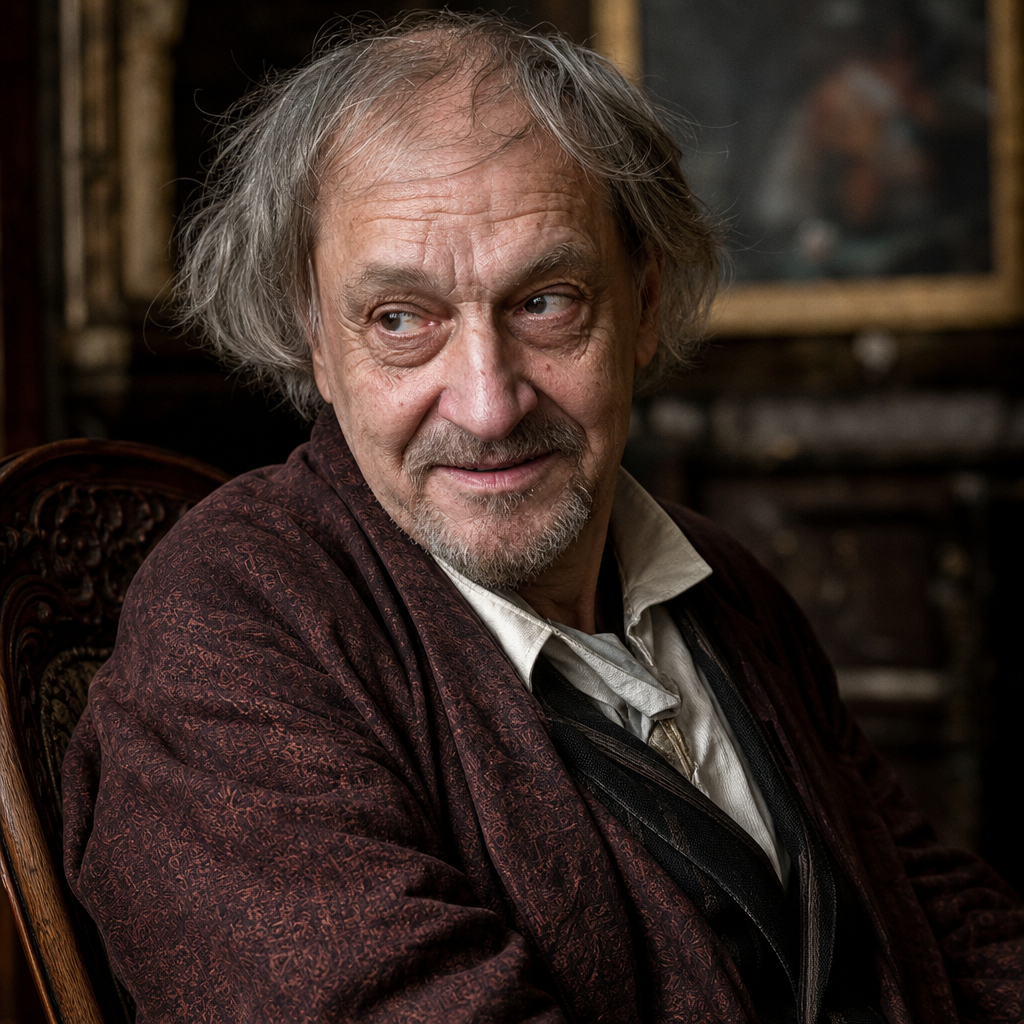 Portrait of Fyodor Pavlovitch Karamazov, a character in The Brothers Karamazov