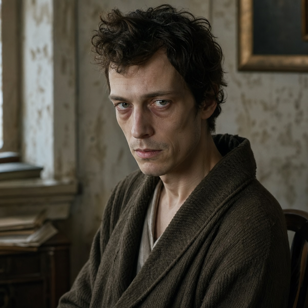 Portrait of Smerdyakov, a character in The Brothers Karamazov