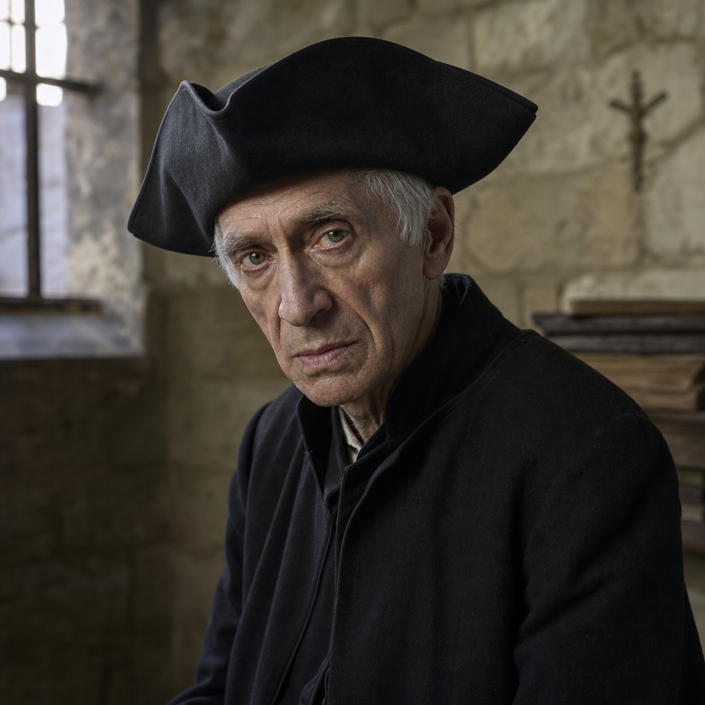 Portrait of Abbé Faria, a character in The Count of Monte Cristo