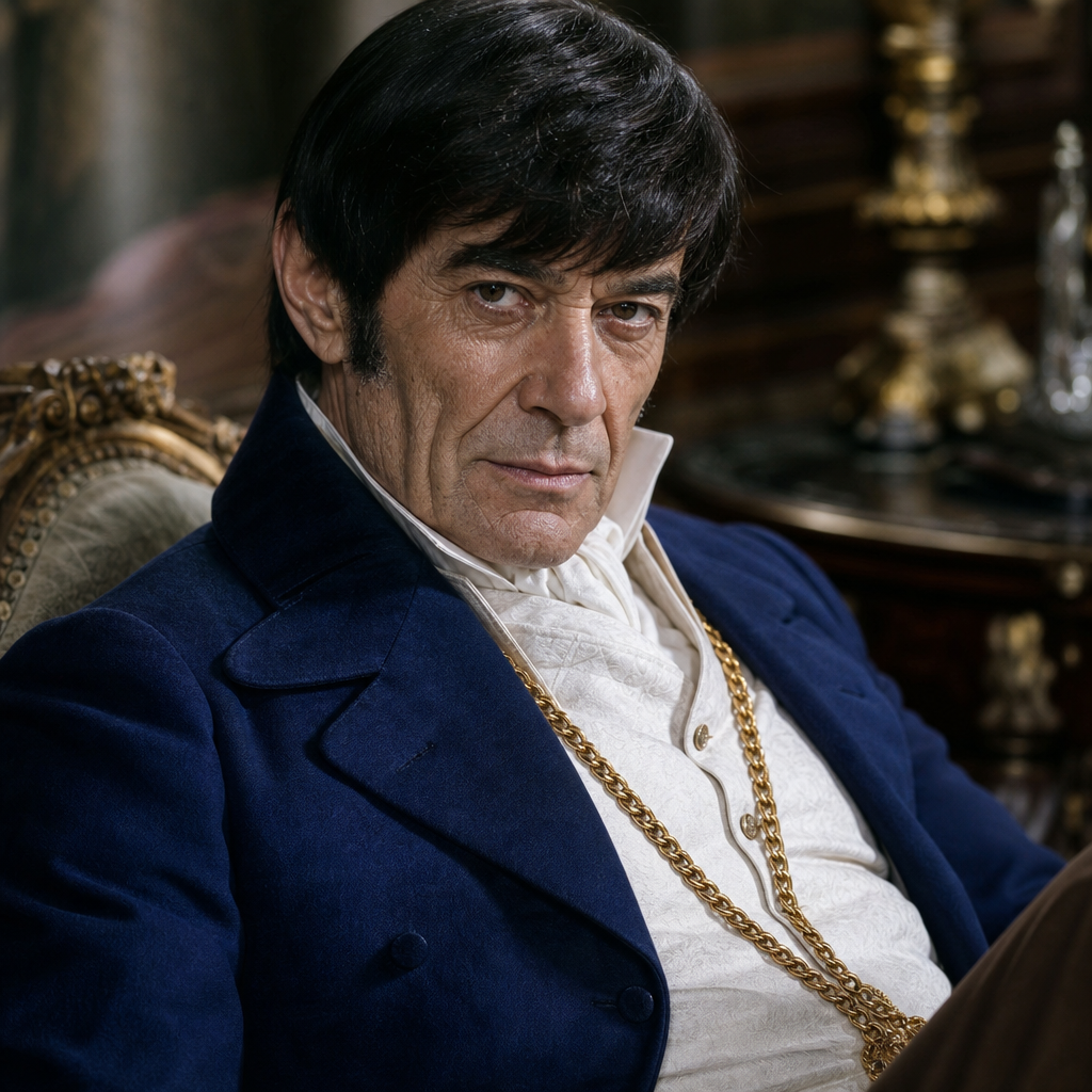 Portrait of Danglars, a character in The Count of Monte Cristo