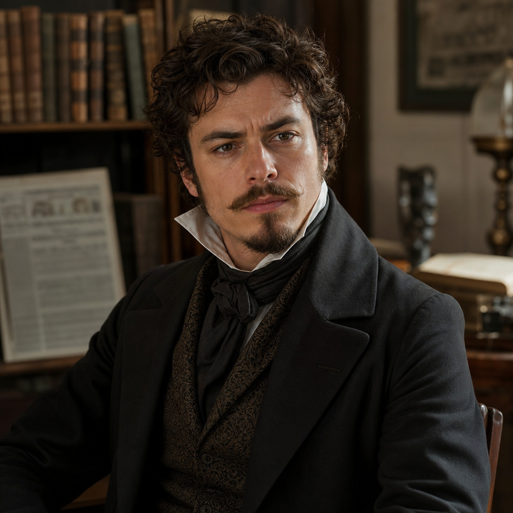 Portrait of Monsieur Beauchamp, a character in The Count of Monte Cristo