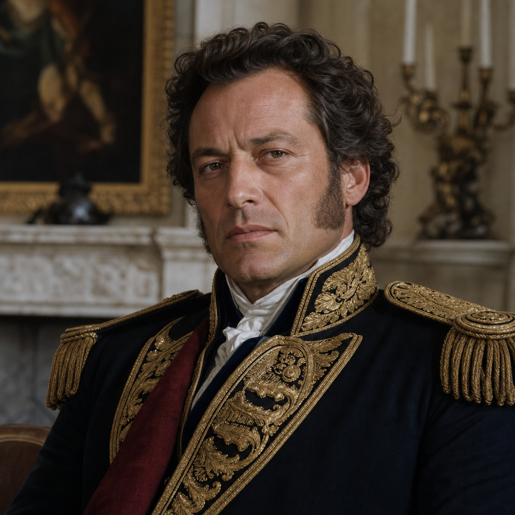 Portrait of Count of Morcerf (Fernand Mondego), a character in The Count of Monte Cristo