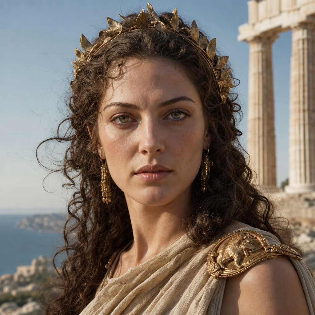 Portrait of Athena (Minerva), a character in The Odyssey