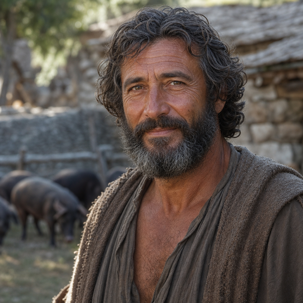 Portrait of Eumaeus, a character in The Odyssey