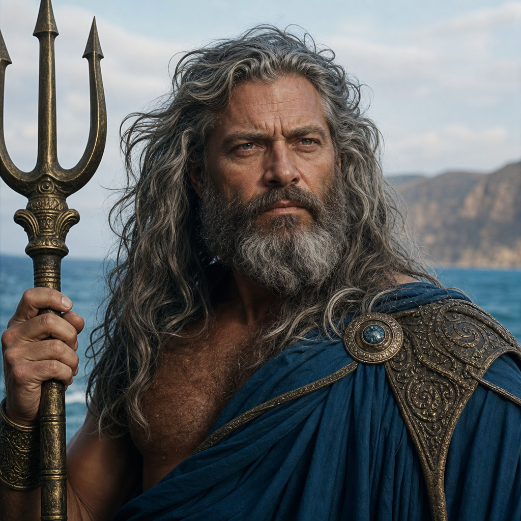 Portrait of Poseidon (Neptune), a character in The Odyssey