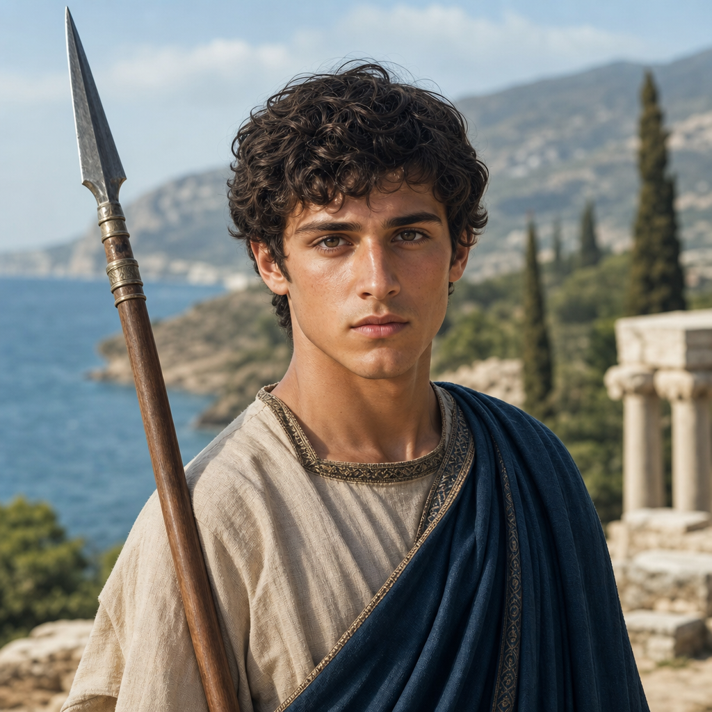 Portrait of Telemachus, a character in The Odyssey