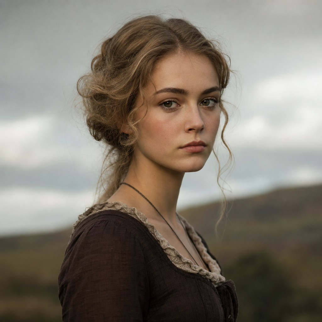 Portrait of Catherine Earnshaw, a character in Wuthering Heights