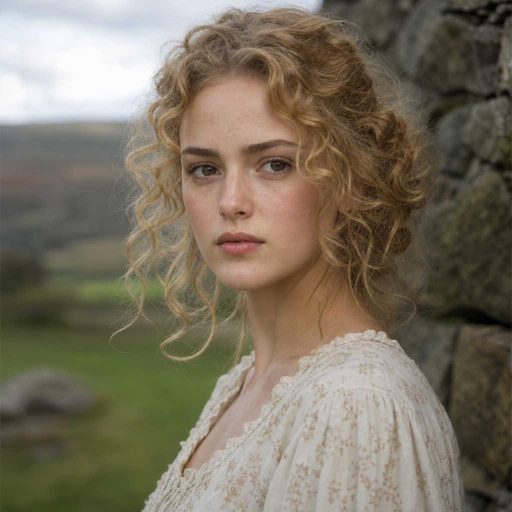Portrait of Young Catherine Linton (Catherine Linton/Cathy), a character in Wuthering Heights